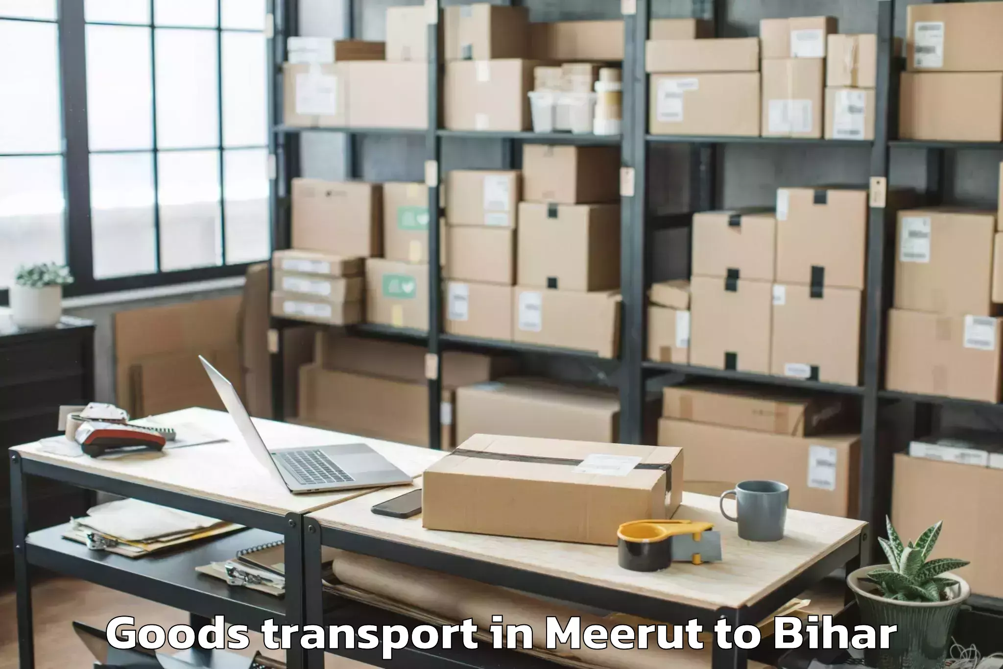 Affordable Meerut to Sherghati Goods Transport